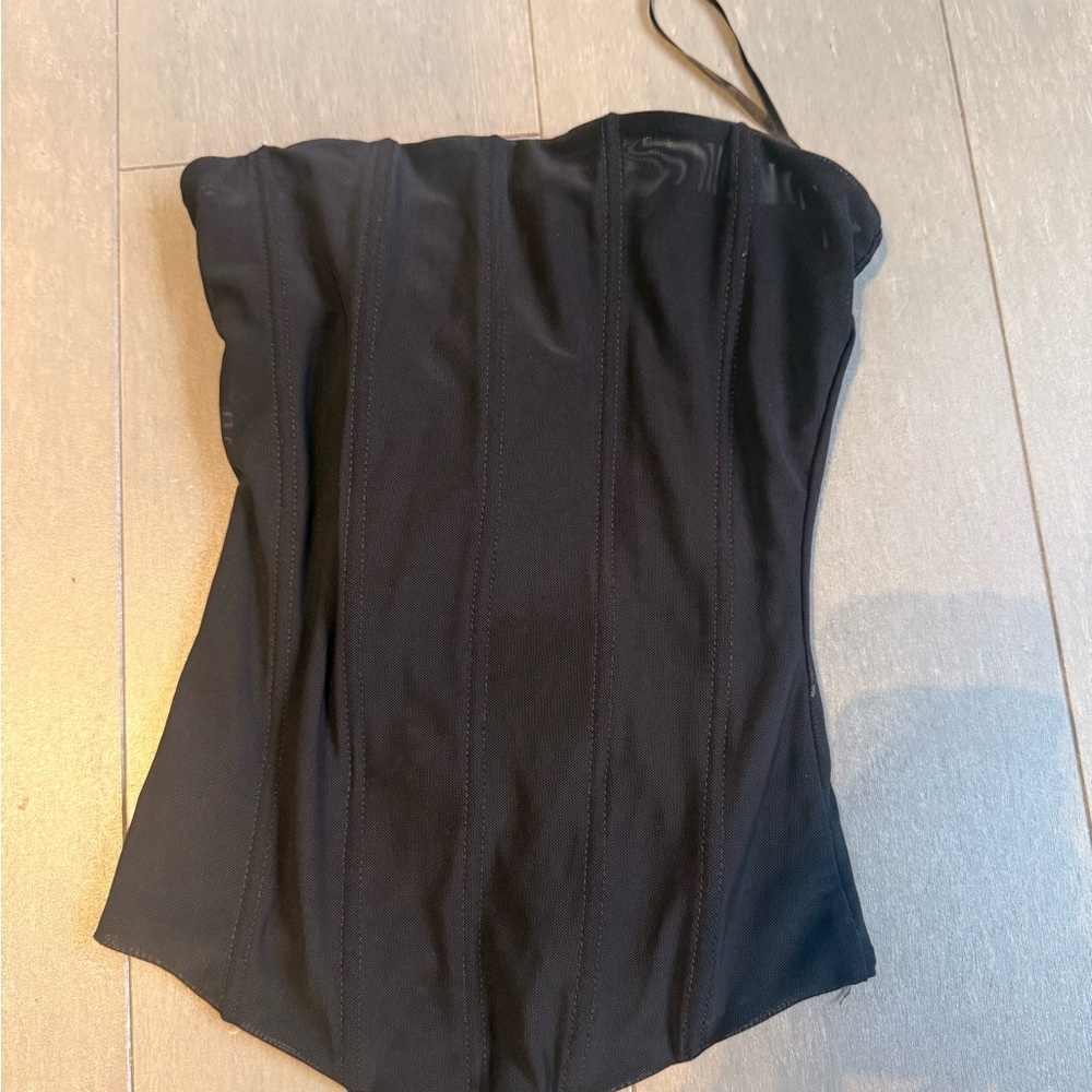 White Fox Boutique Black Strapless Top